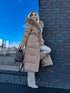 Ilgas paltas "WINTER WEAR FC83" - KAPUČINO IŠANKSTINIS UŽSAKYMAS