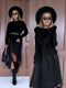 "EMMA 3220" set - dress + jumper - black
