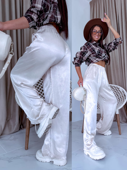 Fabric pants "ARCOBALENO 331" - light beige