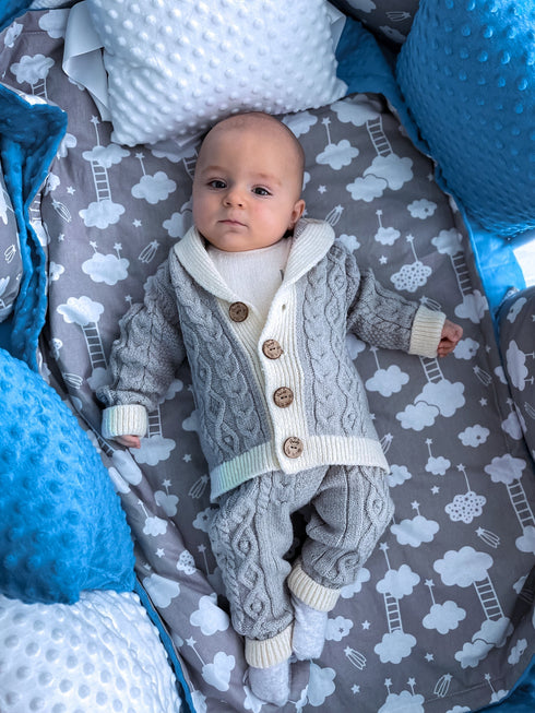 Adīts 3in1 komplekts bērniem - pelēks