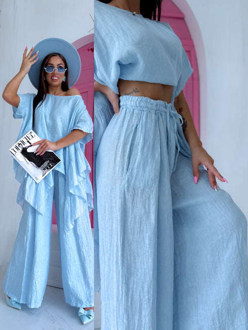 LIELIZMĒRA lina komplekts "AMBER 7261" - gaiši zils