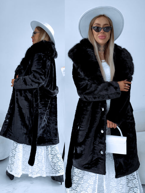 Pūkuotas paltas "LUX MONT BLANC FL2270" - juodas