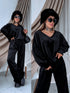 PLUS SIZE velvet set "TODAY 119769" - BLACK