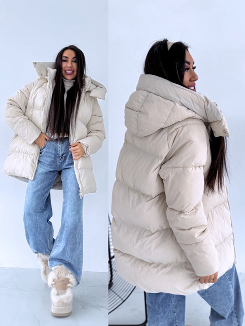 Удлиненная куртка "Mākonis" - СВЕТЛО-БЕЖЕВАЯ