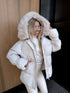 Puffy, short jacket "FUSION AD611" - BEIGE