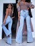 FLARED jeans "PURE SKY BLUE" 9508