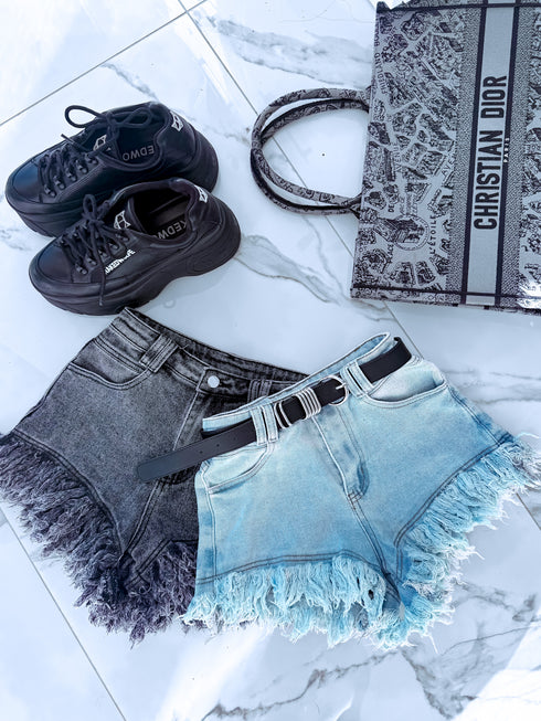 Džinsa šorti ar bārkstīm "MANNERS TR410" - GAIŠI ZILI