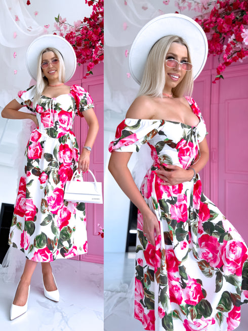 "MARGARITA 288" dress - rose pattern