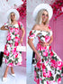 "MARGARITA 288" dress - rose pattern