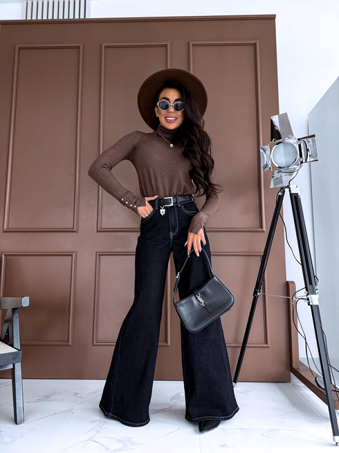 Tumši zilas PLATĀS džinsa bikses "LOOKS" 8425