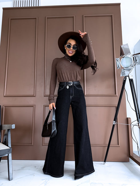 Tumši zilas PLATĀS džinsa bikses "LOOKS" 8425