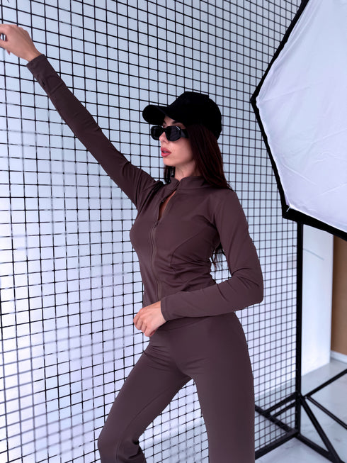 Divdaļīgs komplekts - jaka + legingi "GOAL" - CHOCO