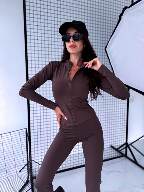 Divdaļīgs komplekts - jaka + legingi "GOAL" - CHOCO