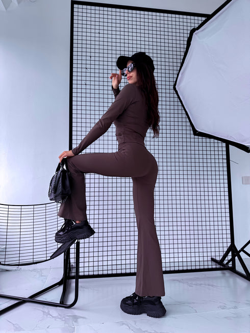 Divdaļīgs komplekts - jaka + legingi "GOAL" - CHOCO