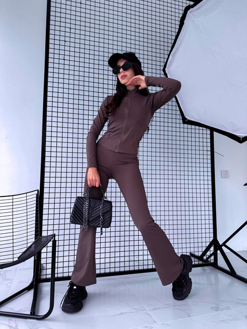 Divdaļīgs komplekts - jaka + legingi "GOAL" - CHOCO