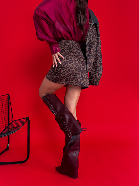 "GRAND AZ59" komplekts - jaka + šortsvārki - LEOPARDA