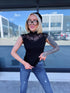 Skinny džinsa bikses "ELEVEN" T5397-6 - TUMŠI ZILAS