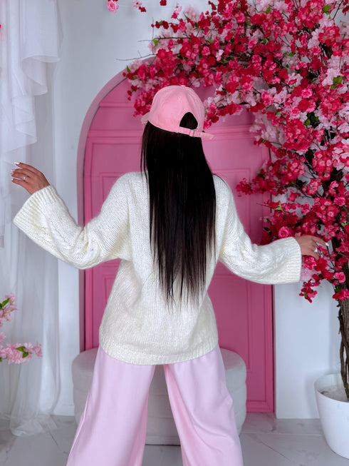 ELYNDI mohair sweater - cream white