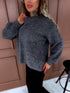 Knitted sweater "Back Bow MO-4066" - GREY