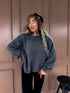 Knitted sweater "Back Bow MO-4066" - GREY