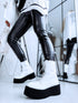 Faux leather boots "ROCK 68" - WHITE