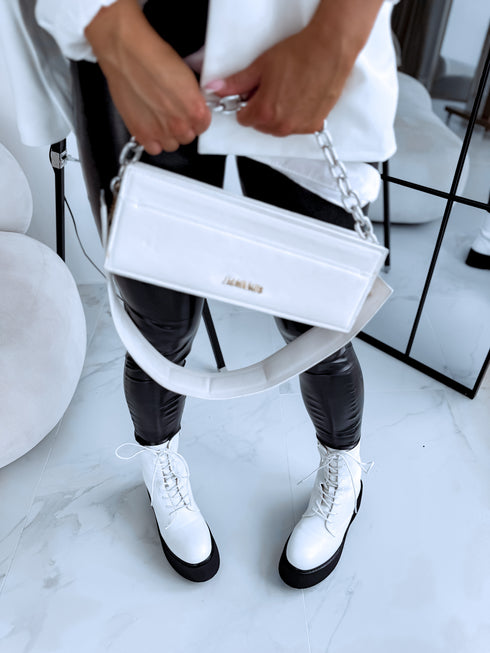 Faux leather boots "ROCK 68" - WHITE