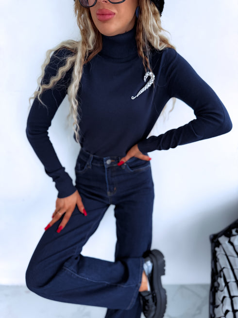 Classic turtleneck - NAVY BLUE