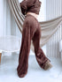 PLUS SIZE velvet set "TODAY 119769" - CHOCO