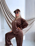 PLUS SIZE velvet set "TODAY 119769" - CHOCO