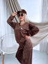 PLUS SIZE velvet set "TODAY 119769" - CHOCO