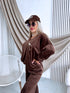 PLUS SIZE velvet set "TODAY 119769" - CHOCO