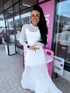 "AFTERGLOW" 2-in-1 mesh dress HS10321 - CREAM WHITE PRE-ORDER