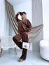 PLUS SIZE velvet set "TODAY 119769" - CHOCO