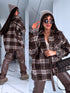 Rūtots krekls "RAINY DAY" VMC58 - CHOCO PRE-ORDER