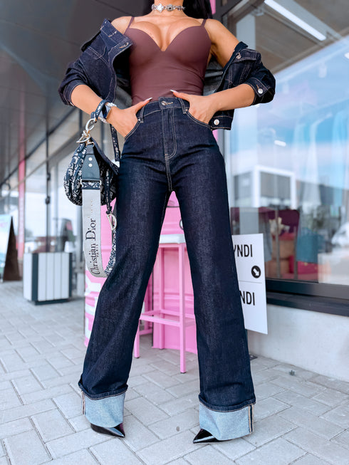 Extra long jeans "MARVEL" MG-650-3 - DARK BLUE