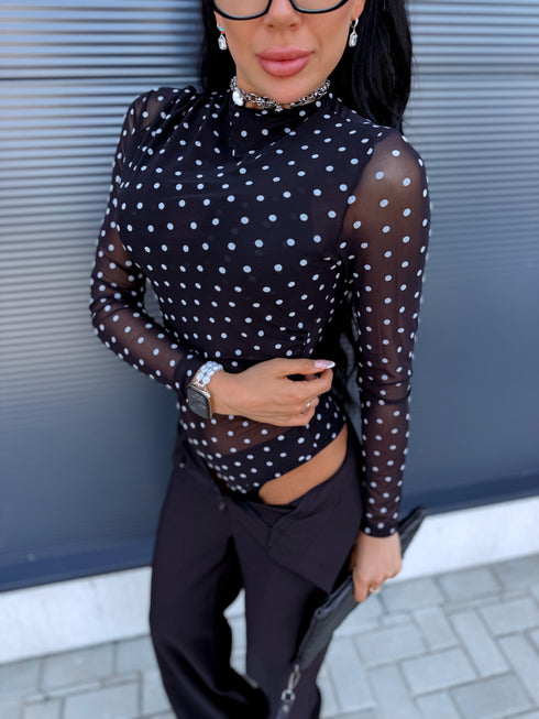 Tinklelis bodis "DOTTED MOMENT" 21128 - JUODAS