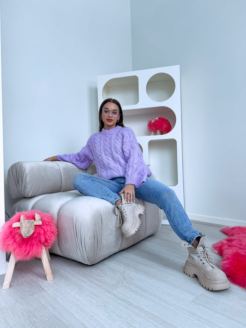 ELYNDI mohair sweater - lavender