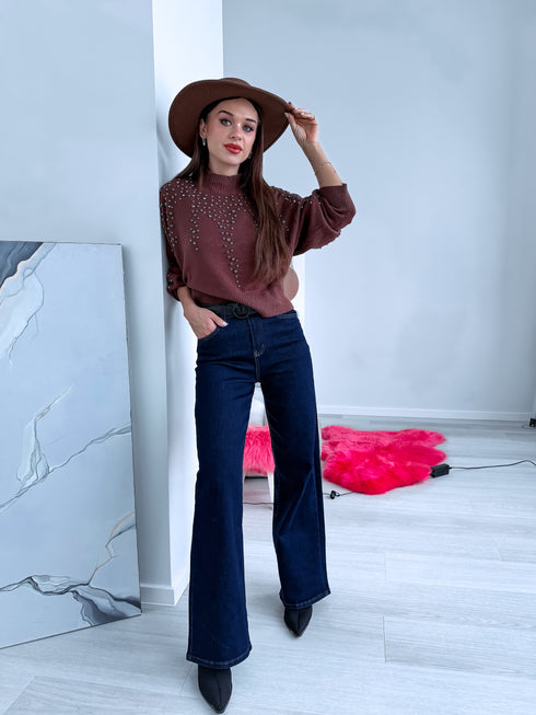 Džinsai "OCEAN DJ2554" - tamsiai mėlyni