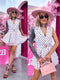 "COMBO WITH DOT 133918" shorts suit + belt - Soft Pink