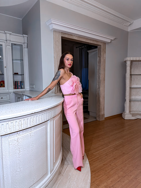 Classic, LIGHT PINK, fabric trousers "SEASON HIT" VS02