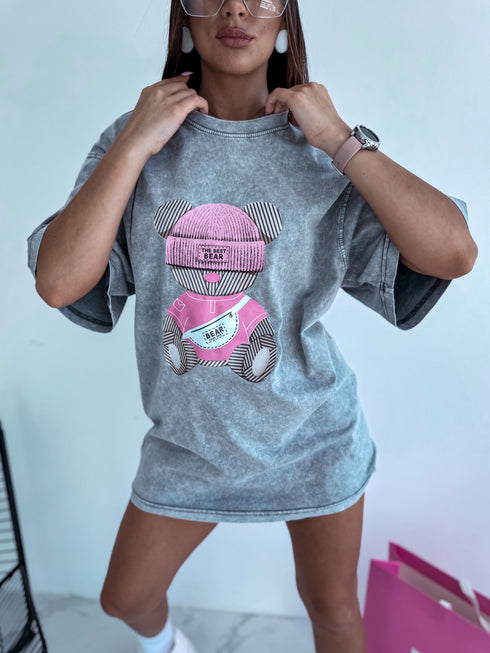 Krekls "THE BEST BEAR" - gaiši pelēks