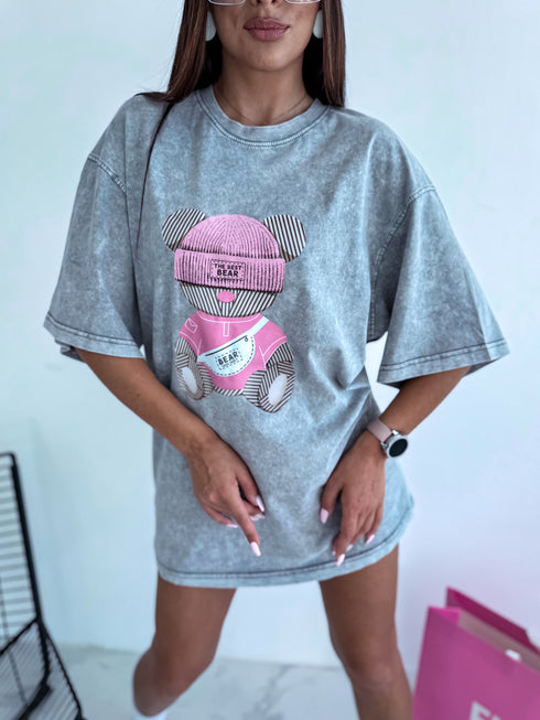 Krekls "THE BEST BEAR" - gaiši pelēks