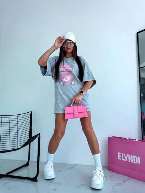 Krekls "THE BEST BEAR" - gaiši pelēks