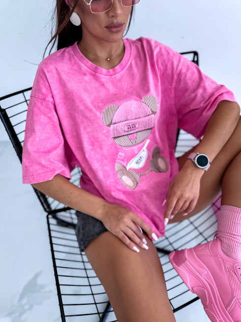 Футболка "THE BEST BEAR" - розовая