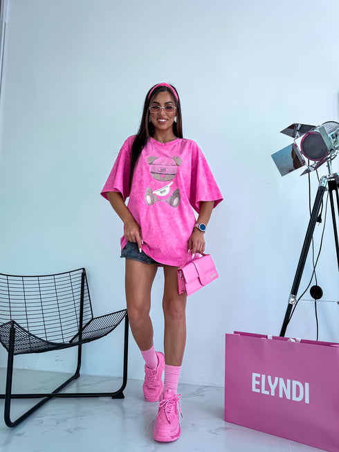 Футболка "THE BEST BEAR" - розовая