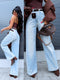 "RELAX" jeans + belt T6101 - LIGHT BLUE
