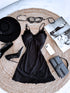 Satin nightgown "BLACK WHISPER" 2109