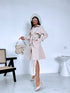 Fabric trench coat "BRAIN STORM LH105" - LIGHT BEIGE