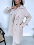 Fabric trench coat "BRAIN STORM LH105" - LIGHT BEIGE