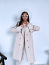 Fabric trench coat "BRAIN STORM LH105" - LIGHT BEIGE